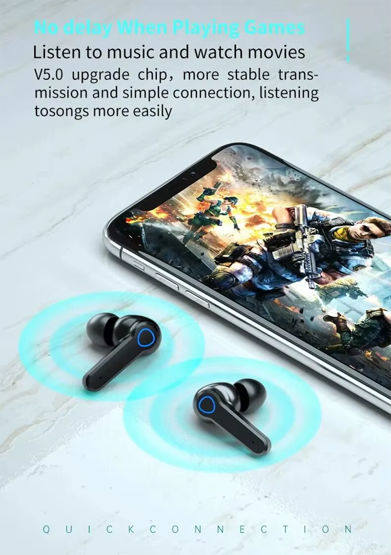 Upgraded M19 Earbuds TWS Earphone Intelligente Touch Control Wireless Bluetooth-compatible Headphones Waterproof LED Display With Mic