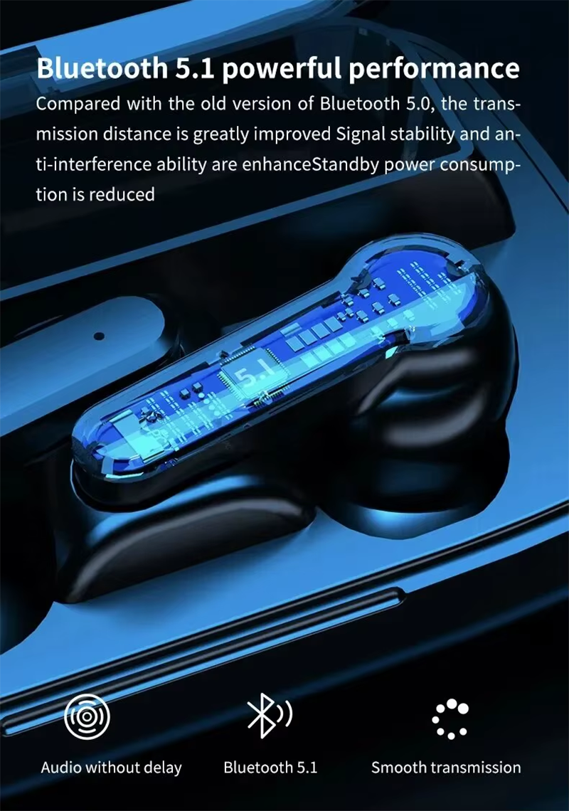 Upgraded M19 Earbuds TWS Earphone Intelligente Touch Control Wireless Bluetooth-compatible Headphones Waterproof LED Display With Mic