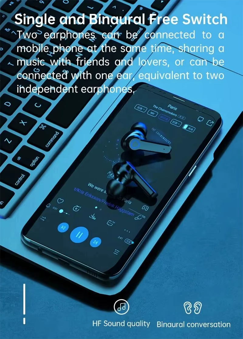 Upgraded M19 Earbuds TWS Earphone Intelligente Touch Control Wireless Bluetooth-compatible Headphones Waterproof LED Display With Mic
