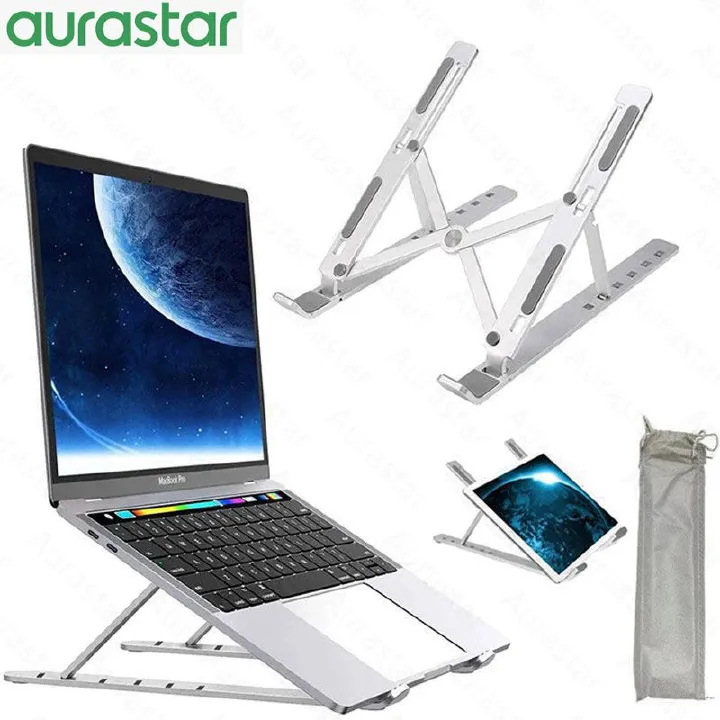 Portable Laptop Stand Aluminium alloy/ABS Foldable Notebook Support Base Holder  6-hole/10-hole height adjustable for Laptop & Tablet Accessories