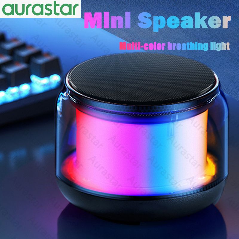 Portable Colorful Lights Wireless Bluetooth Speaker AUX Audio TF Card USB Playback 360 Surround Sound High-quality Subwoofe