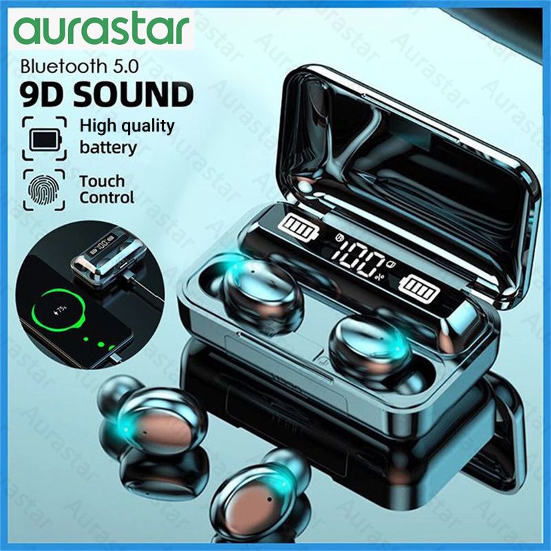 F9-5c Wireless Bluetooth Earphone earpods Fingerprint Touch HiFi Stereo Pods