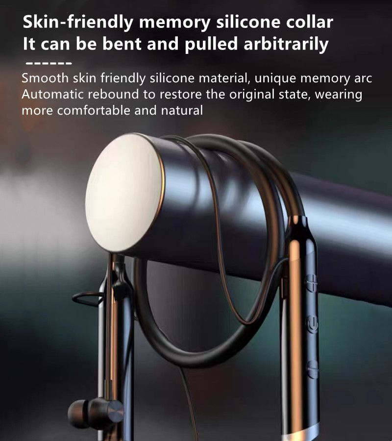 G03 Wireless Bluetooth Earphone Neck Band Earphones Earbuds Hanging Neck Sports Two Ears in-ear Neck Hanging Long Standby with Magnetic Voice Assistant
