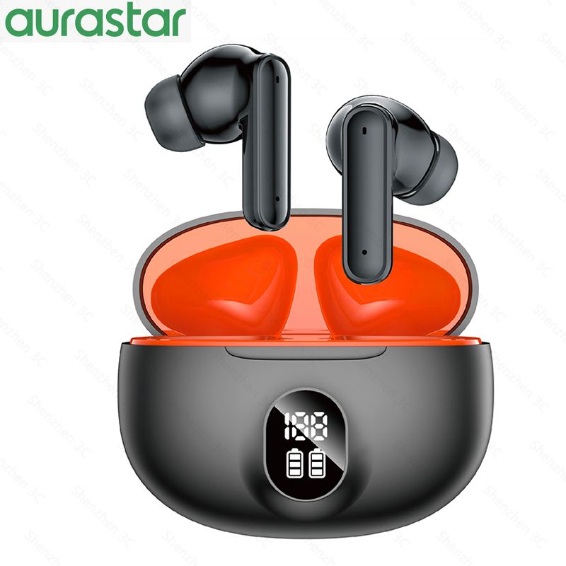 Bluetooth 5.3 TWS Wireless Headphones Earphone Digital Display Headset Stereo IPX4 Waterproof Headset with Mic for All Smartphones