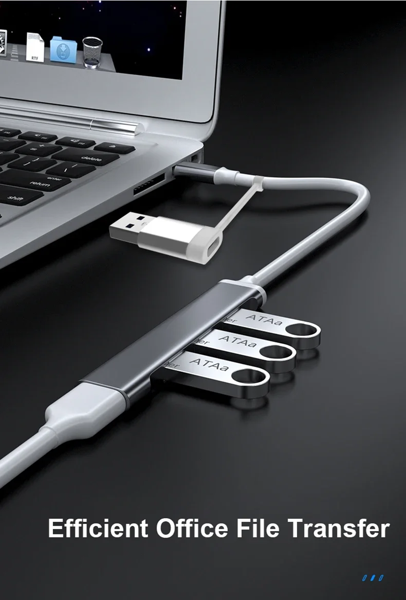 4 in 1 USB 3.0 HUB High Speed USB3.0 OTG 4 Port USB C HUB Multi Splitter Adapter For Xiaomi Lenovo Macbook Pro Accessories