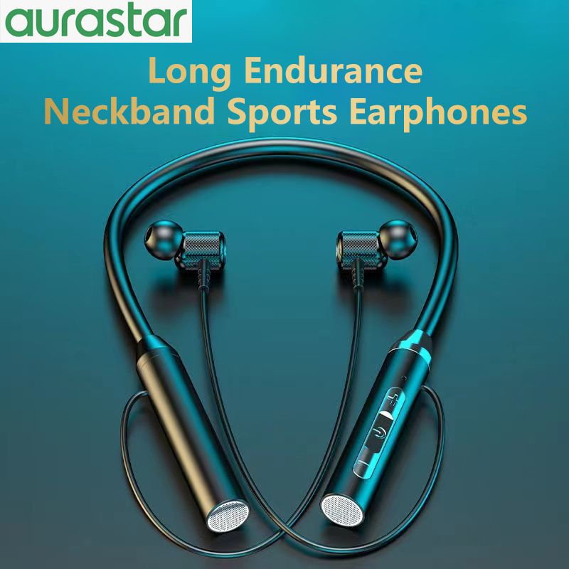 G03 Wireless Bluetooth Earphone Neck Band Earphones Earbuds Hanging Neck Sports Two Ears in-ear Neck Hanging Long Standby with Magnetic Voice Assistant