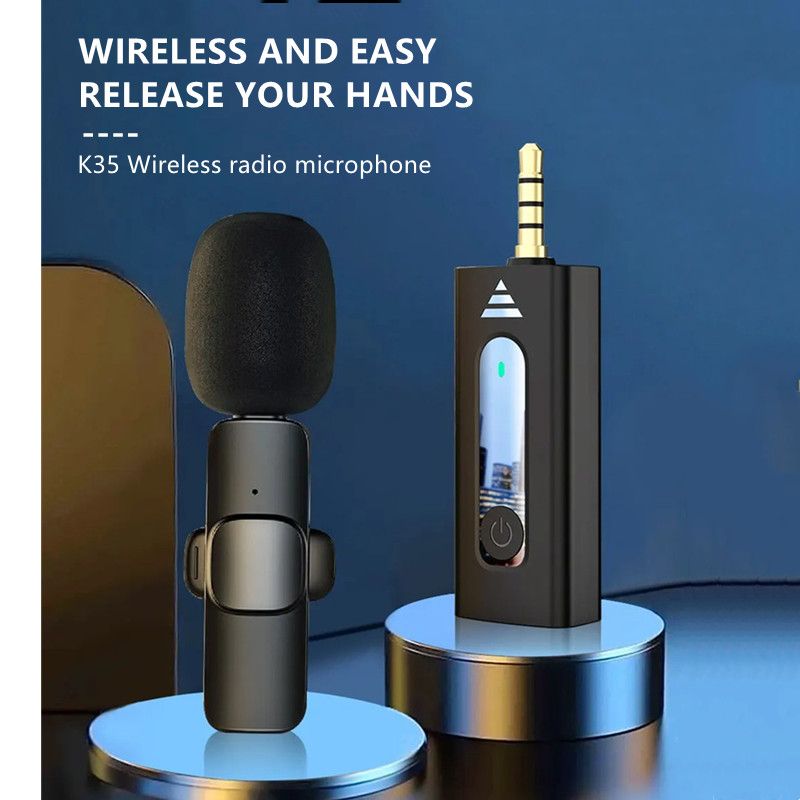 New 3.5mm wireless Collar-clip Lavalier Microphones Noise Reduction Microphone Universal 3.5mm is Suitable for Camera Speaker Smartphones