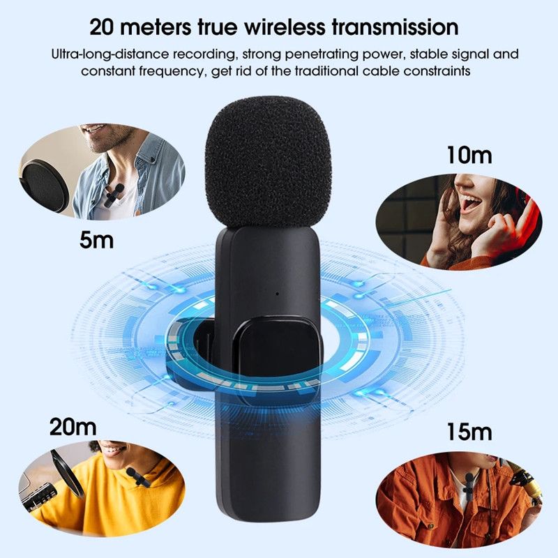 New 3.5mm wireless Collar-clip Lavalier Microphones Noise Reduction Microphone Universal 3.5mm is Suitable for Camera Speaker Smartphones