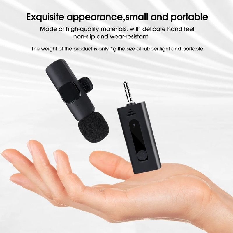 New 3.5mm wireless Collar-clip Lavalier Microphones Noise Reduction Microphone Universal 3.5mm is Suitable for Camera Speaker Smartphones