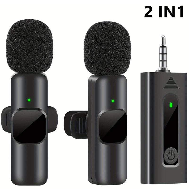 New 3.5mm wireless Collar-clip Lavalier Microphones Noise Reduction Microphone Universal 3.5mm is Suitable for Camera Speaker Smartphones