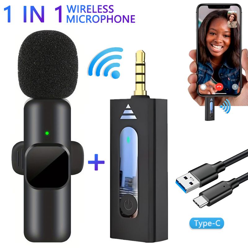 New 3.5mm wireless Collar-clip Lavalier Microphones Noise Reduction Microphone Universal 3.5mm is Suitable for Camera Speaker Smartphones