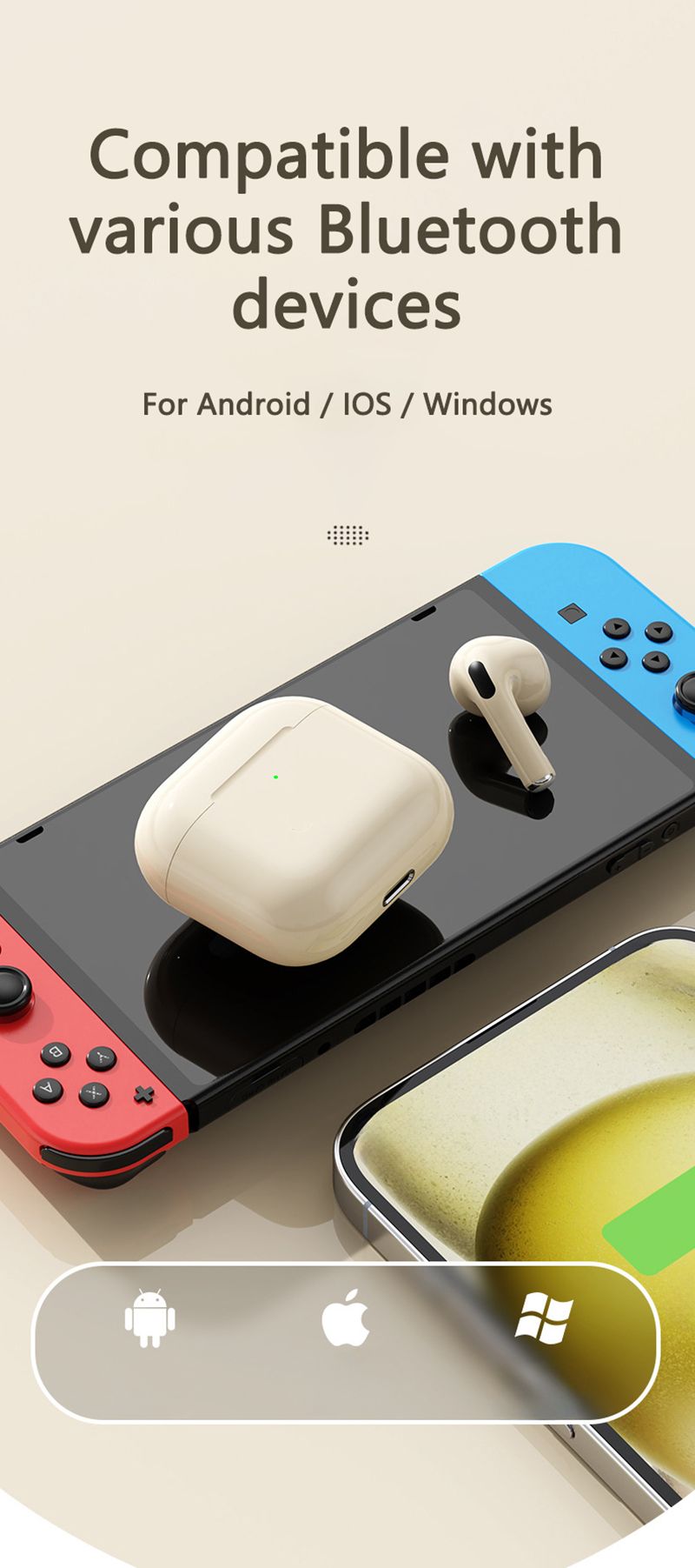 A4 Pro TWS Wireless Bluetooth Earphones Headphones Mini Earpone Headset For PC Android&IOS iPhone Earbuds Accessories