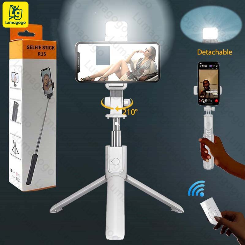 New Tripod Multifunctional 3 in 1 Selfie Sticks Outdoor Wireless Remote Control Photography for Selfie Live Stream/Makeup/Youtube/Tiktok Video