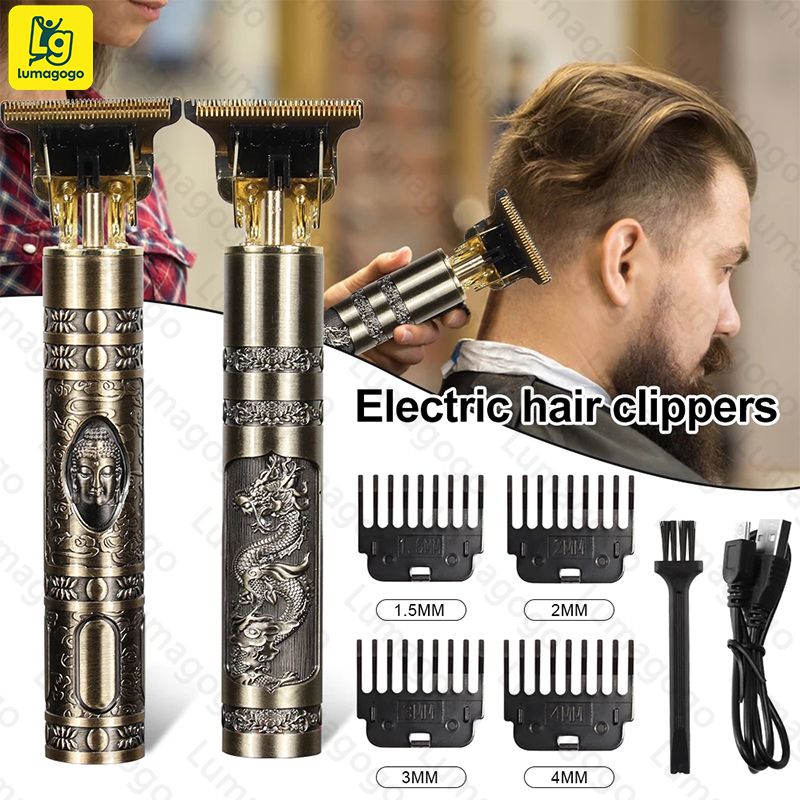 Metal material Barber Professional Hair Cutting Machine LCD Hair Trimmer for men Hair Clipper Electric Shaver Hair trimmer machine