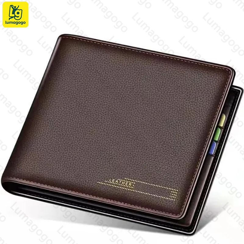 Clearance Price Men Short Leather Credit ID Card Holder Wallet Billfold Purse Business Style