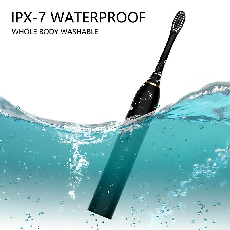 Six Cleaning Modes Electric Toothbrush With Six Brush Heads Rechargeable USB Charging  IPX7 Waterproof Powerful Cleaning Electric toothbrushes IntelligentTimed Reminder For Men Women Kids