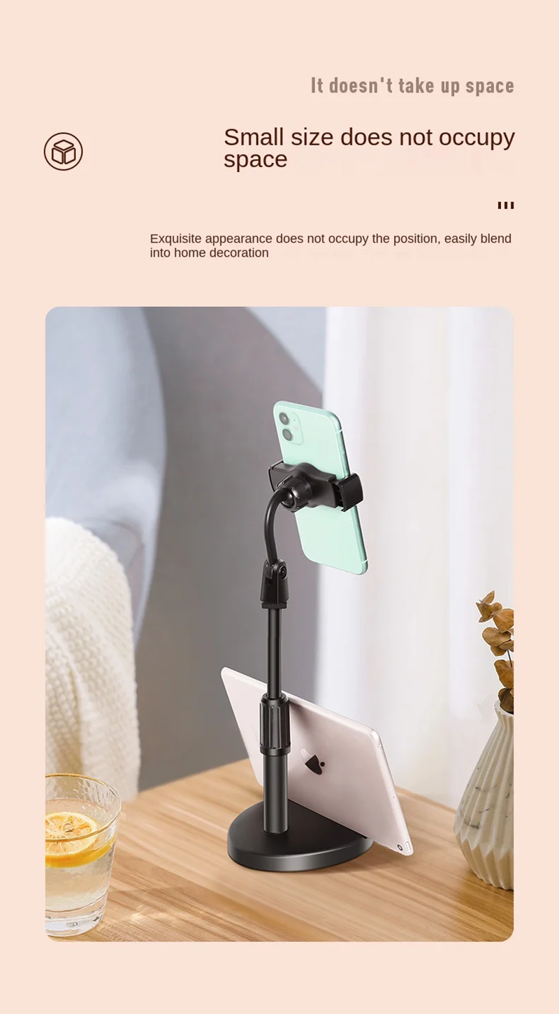 Multi-functional Retractable Mobile Phone Stand For Live Broadcast Desk Table Clip Bracket Table Mount Cell Phone Support Holder