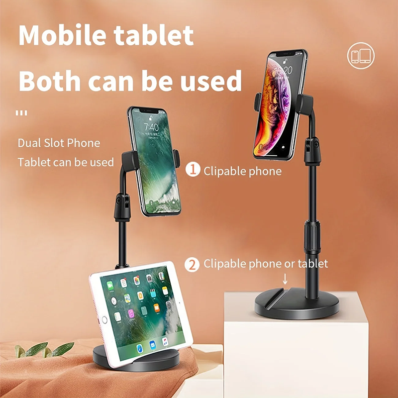 Multi-functional Retractable Mobile Phone Stand For Live Broadcast Desk Table Clip Bracket Table Mount Cell Phone Support Holder