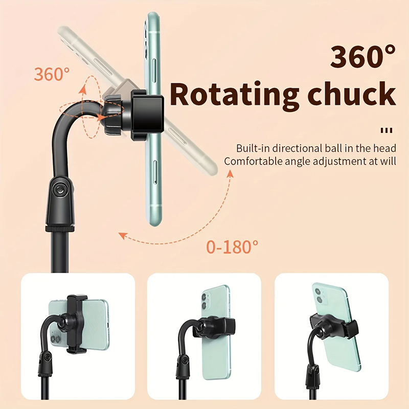 Multi-functional Retractable Mobile Phone Stand For Live Broadcast Desk Table Clip Bracket Table Mount Cell Phone Support Holder