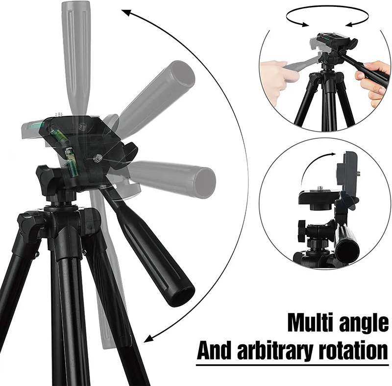 Aluminum Alloy Tripod Up to 1.25M Telescope Telescopic Camera Tripod Mobile Phone Holder Live Streaming Camera Tripod Mobile Phone