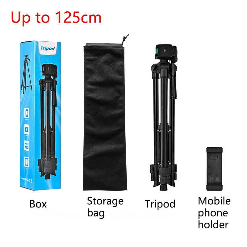 Aluminum Alloy Tripod Up to 1.25M Telescope Telescopic Camera Tripod Mobile Phone Holder Live Streaming Camera Tripod Mobile Phone
