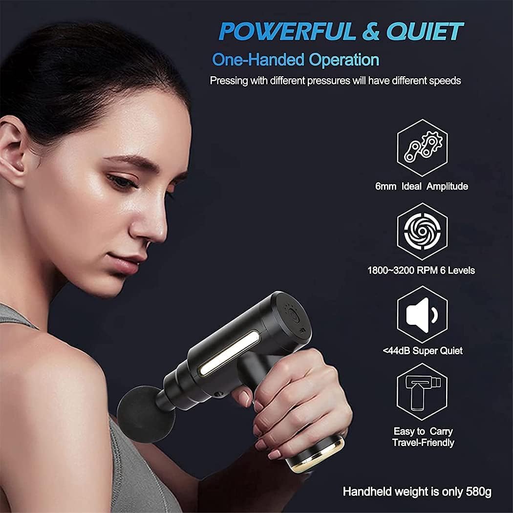 Fascia Gun Massager Mini Massage Gun,Muscle Gun Massage Gun Deep Tissue Massager Percussion Muscle Massager Portable Handheld Body Massager