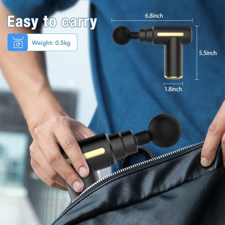 Fascia Gun Massager Mini Massage Gun,Muscle Gun Massage Gun Deep Tissue Massager Percussion Muscle Massager Portable Handheld Body Massager