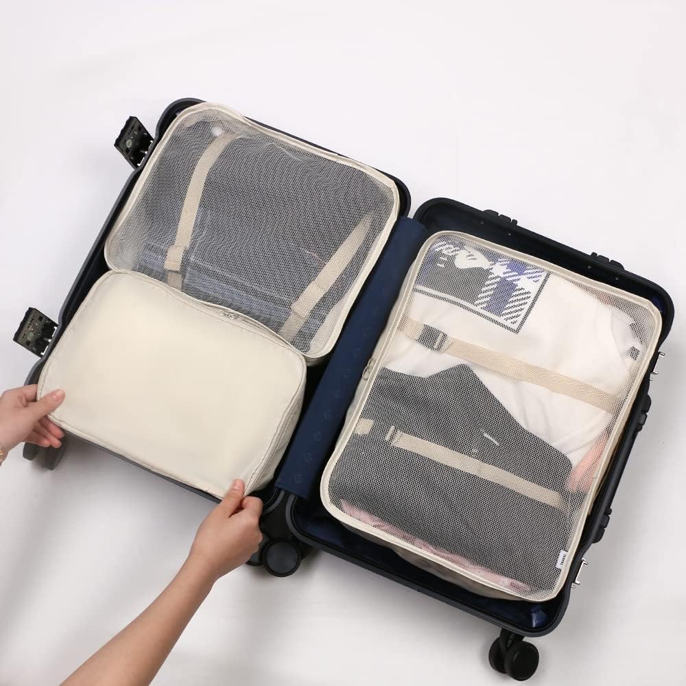 Packing Cubes for Suitcase, 8PCS Thickening Travel Organiser Packing Bags Lightweight Travel Accessories Organizers Essentials Clothes Shoes Cosmetics Toiletries Storage Bags