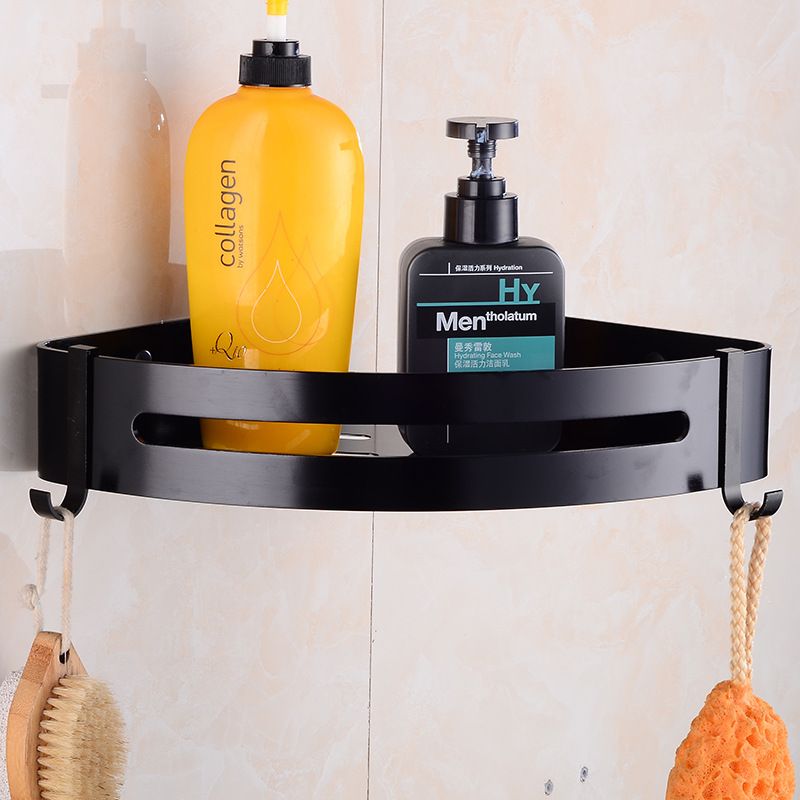 1PCS Shower Shelf Corner No Drilling Adhesive Bathroom Shelves Aluminium Shower Caddy Basket Wall Mounted Shower Storage for Kitchen & Bathroom Organiser Matt