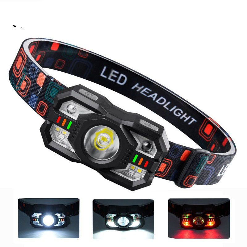 Rechargeable Headlamp Flashlight  2000 Lumen Super Bright LED Headlight with Red Light, Motion Sensor for Adults Kid, Waterproof Lightweight Head Lamp for Outdoor Camping Running Hiking Fishing