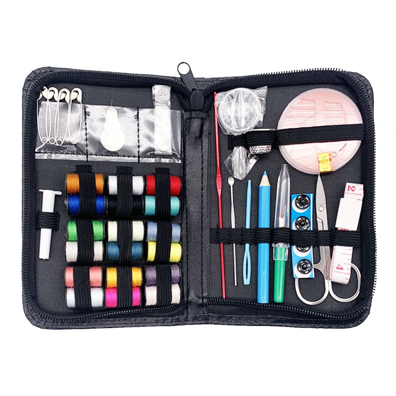 58pcs Sewing Kit with Case Portable Sewing Supplies for Home Traveler, Adults, Beginner, Emergency, Kids Contains Thread, Scissors, Needles,Measuring Tape