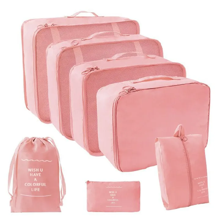Packing Cubes for Suitcase, 7PCS Thickening Travel Organiser Packing Bags Lightweight Travel Accessories Organizers Essentials Clothes Shoes Cosmetics Toiletries Storage Bags Luggage Packing Orginzers