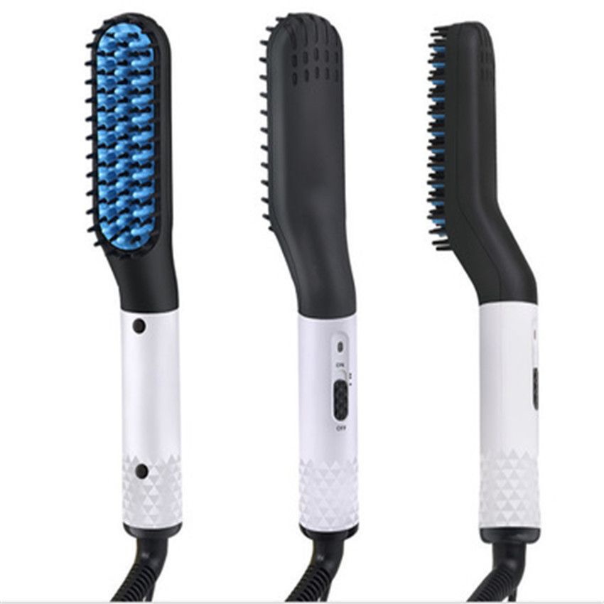 Beard Straightener Comb, Fast Heating Multifunctional Electric Hair Comb Portable Beard Brush Styler for Men Women Home Travel