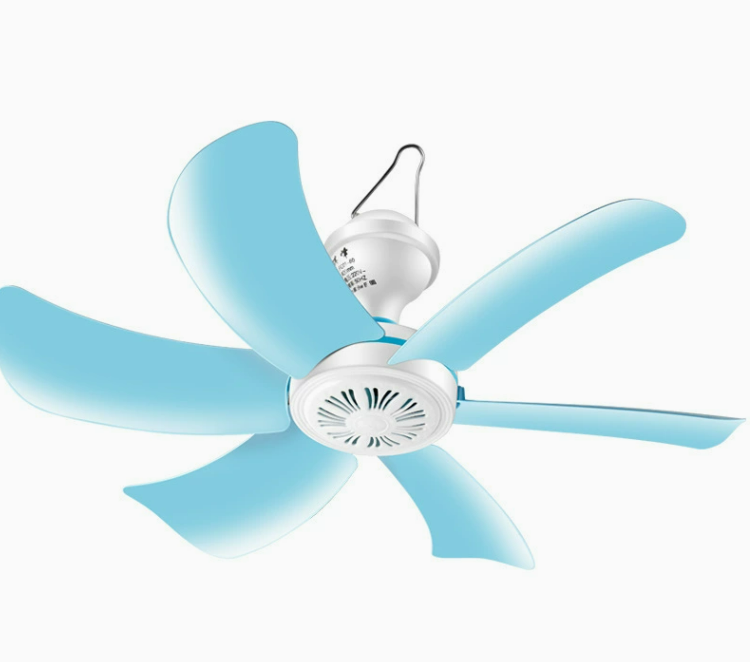 Small Ceiling Fan 6 Blades Quiet  Hanging Fans for Indoor Outdoor RV Bed Room Dorm Desk Travel Camping Tent Cubicle Mini Portable Canopy Fans