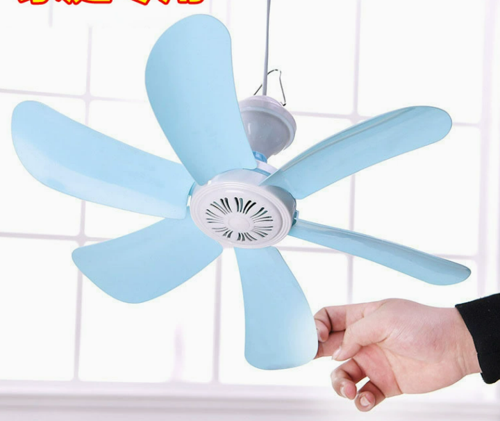 Small Ceiling Fan 6 Blades Quiet  Hanging Fans for Indoor Outdoor RV Bed Room Dorm Desk Travel Camping Tent Cubicle Mini Portable Canopy Fans