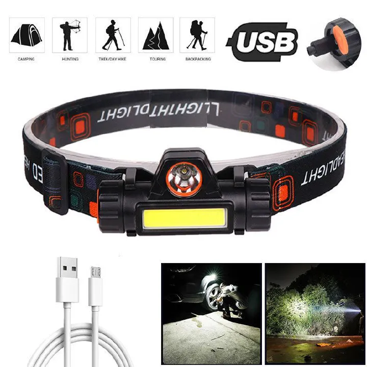 LED headlamp Flashlight LED Rechargeable Headlamp Headlight for Running, Camping, Hiking and More Lumens USB Rechargeable Headlight, Outdoor Camping Cycling Fishing, headlamp Flashlight
