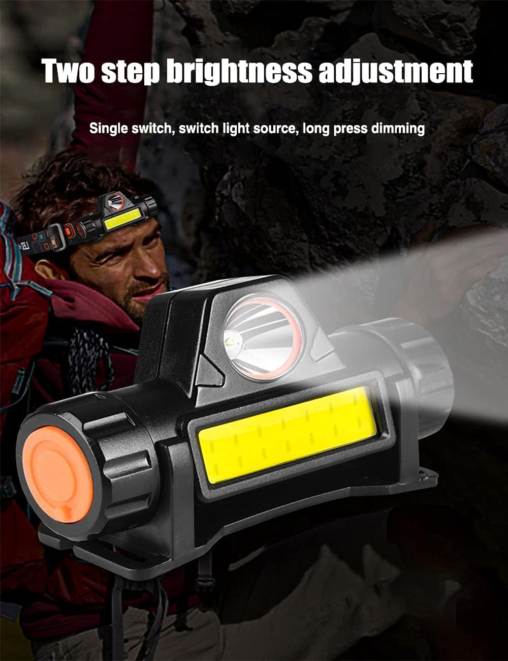 LED headlamp Flashlight LED Rechargeable Headlamp Headlight for Running, Camping, Hiking and More Lumens USB Rechargeable Headlight, Outdoor Camping Cycling Fishing, headlamp Flashlight