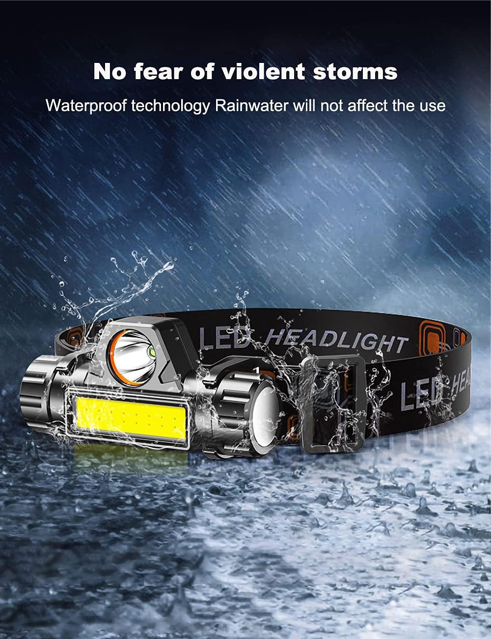 LED headlamp Flashlight LED Rechargeable Headlamp Headlight for Running, Camping, Hiking and More Lumens USB Rechargeable Headlight, Outdoor Camping Cycling Fishing, headlamp Flashlight