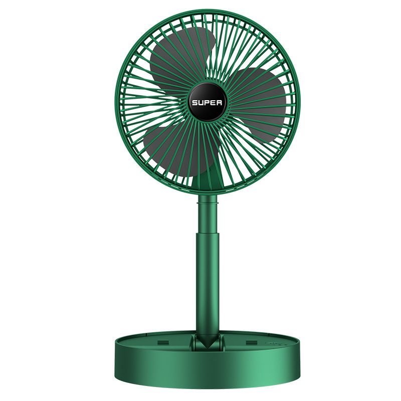 ﻿Portable Fan Desk Fan Portable Folding Fan, Rechargeable Standing Pedestal USB Fan, 3 Speeds, 2000mAh Battery Operated Fan for Home, Camping, Outdoor and Office