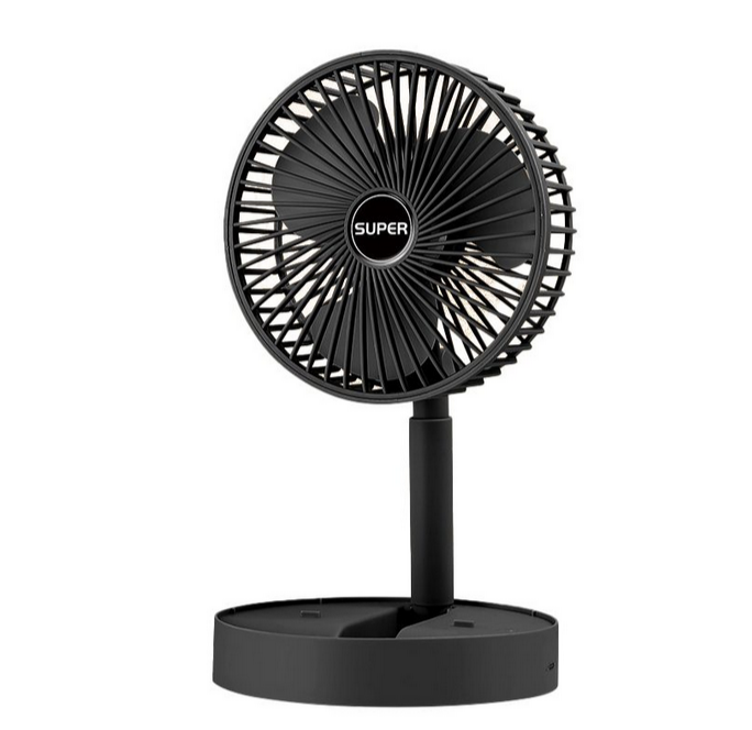﻿Portable Fan Desk Fan Portable Folding Fan, Rechargeable Standing Pedestal USB Fan, 3 Speeds, 2000mAh Battery Operated Fan for Home, Camping, Outdoor and Office
