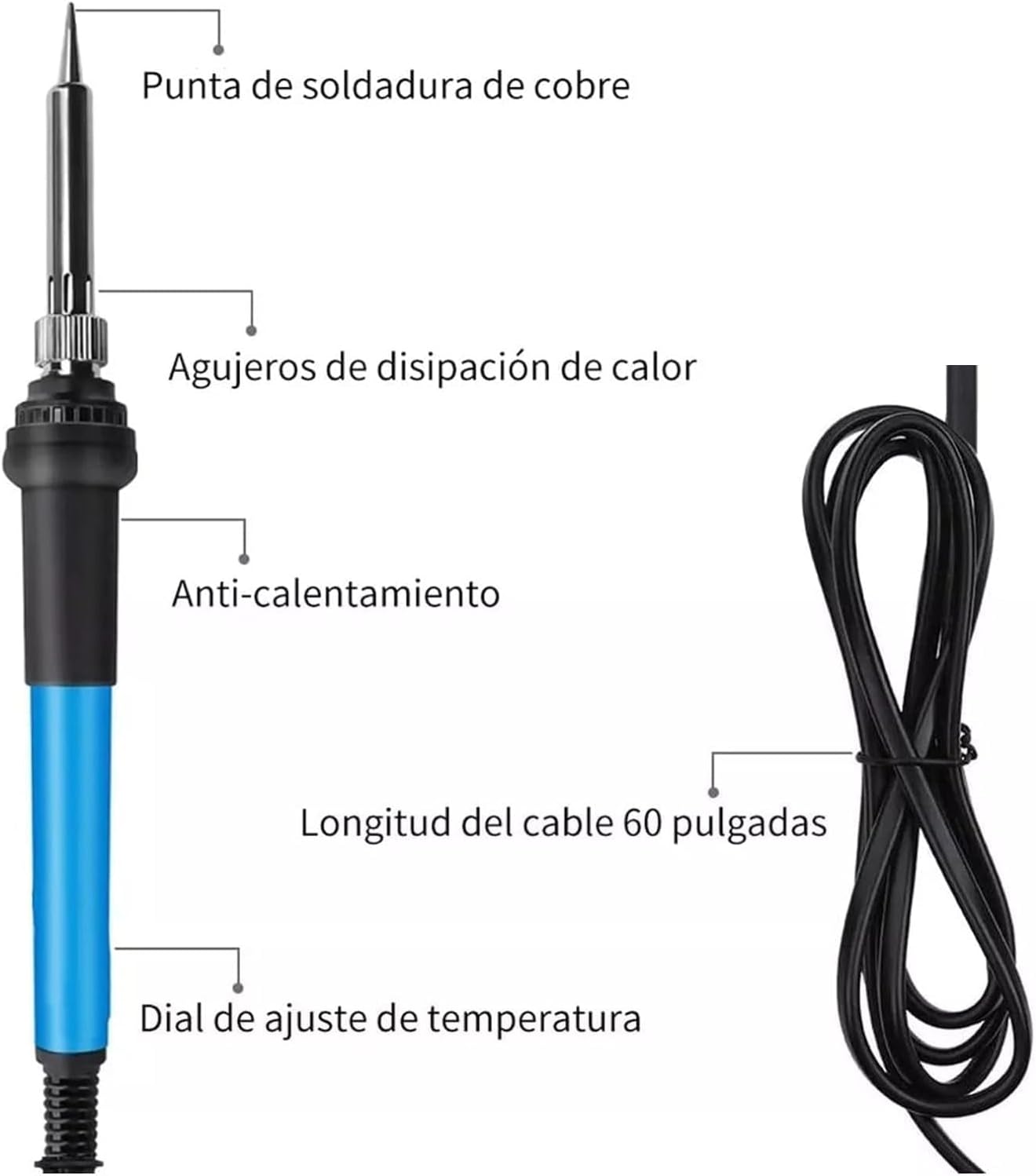 15pcs Soldering Iron Kit Electronics, 60W Adjustable Temperature Welding Tool Soldering Tips Desoldering Pump Soldering Iron Stand Tweezers