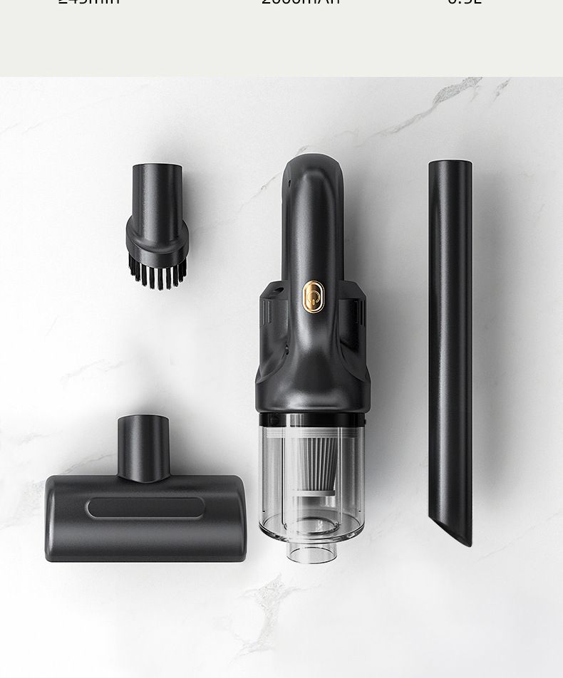 50000Pa Wireless Car Handheld Vacuum Cleaner Handheld Vacuum Cordless Rechargeable 3-in-1, USB Charge