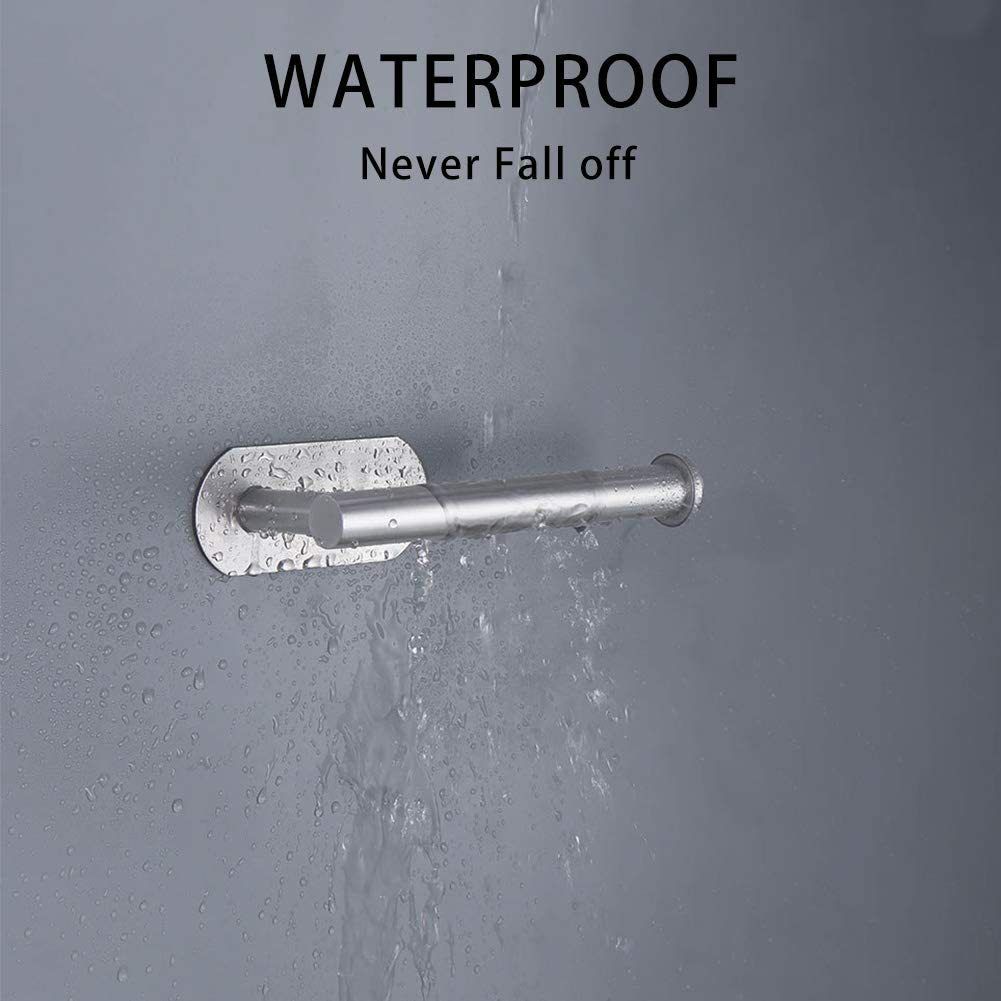 Toilet Paper Holder Self Adhesive, Premium Thicken Stainless Steel Rustproof Adhesive Toilet Roll Holder no Drilling for Bathroom, Kitchen, Washroom