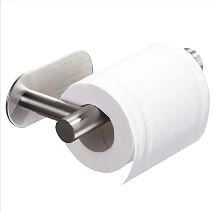 Toilet Paper Holder Self Adhesive, Premium Thicken Stainless Steel Rustproof Adhesive Toilet Roll Holder no Drilling for Bathroom, Kitchen, Washroom