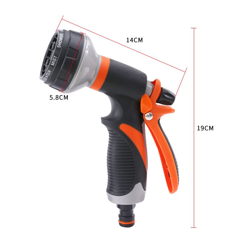 Garden Hose Nozzle, Heavy Duty Hose Nozzle with 8 Adjustable Watering Patterns, Multifunctional High Pressure Hose Nozzle Sprayer for Home, Watering Lawns and Garden, Car Cleaning