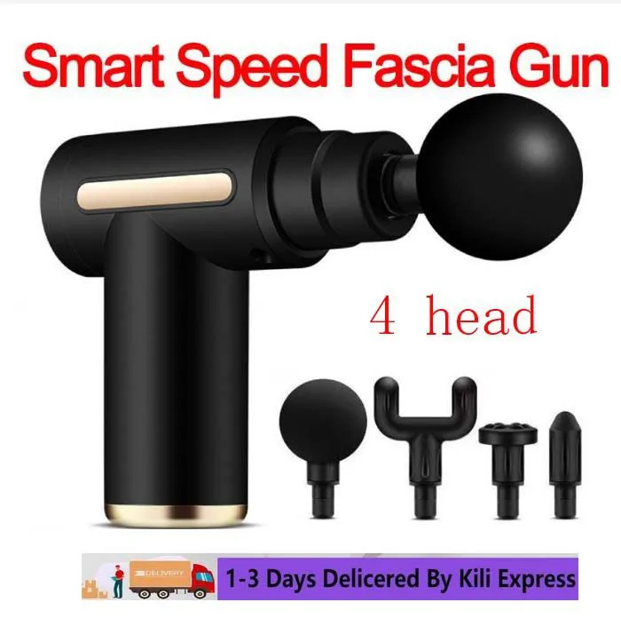 Fascia Gun Mini Handheld Massager Percussion Deep Tissues Muscle Massager 6 speeds + 4 massage heads for Full Body Pain Relief, Ideal Gifts for Men, Women
