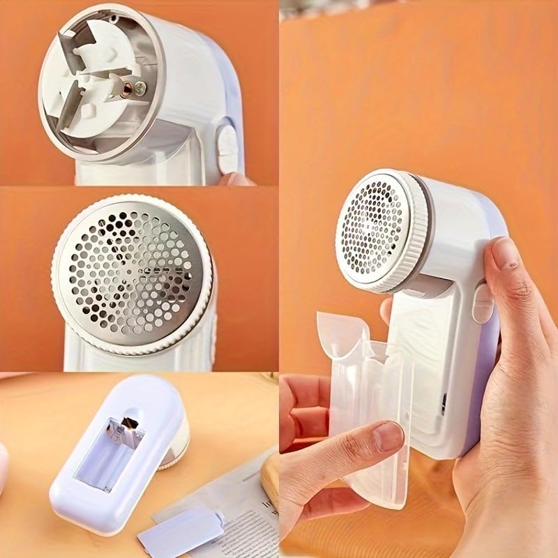Fabric Shaver, Lint Remover for Clothes, Electric Lint Shaver with 3-Leaf Blades,  Purple Sweater Shavers to Remove Pilling for Clothing, Couch, Furniture, Fuzz, Lint Ball, Bobbles, USB Rechargeable