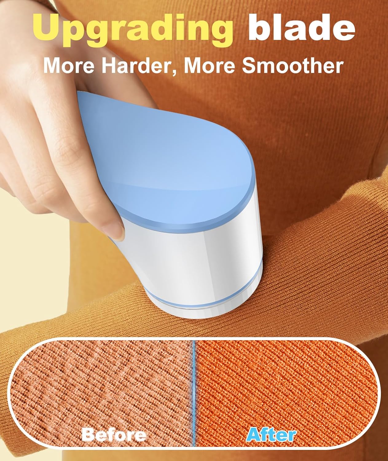 Fabric Shaver, Lint Remover for Clothes, Electric Lint Shaver with 3-Leaf Blades,  Purple Sweater Shavers to Remove Pilling for Clothing, Couch, Furniture, Fuzz, Lint Ball, Bobbles, USB Rechargeable
