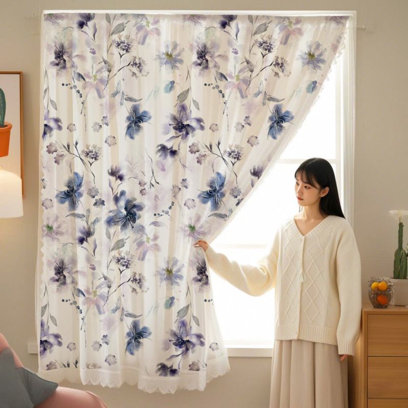 2pcs Punch-free Velcro Blackout Curtain Double Layer For Living Room Bedroom Window Curtains Protective for Windows,Bedroom Blackout Curtains