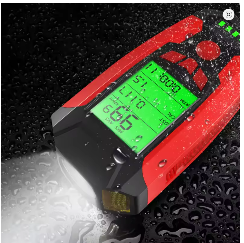 5 In 1 Bike Light With Bicycle Computer LCD Speedometer Odometer 5 Modes Horn Waterproof USB Charge Cycling Bike Lamp